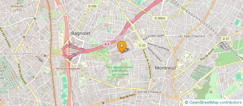 localisation de l'entreprise CROMIGNON DE LA NOUE  MONTREUIL