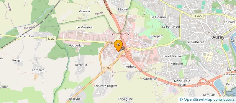 localisation de l'entreprise CROMLECH à AURAY