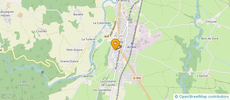 localisation de l'entreprise CRONIE EVENTS  ARLANC