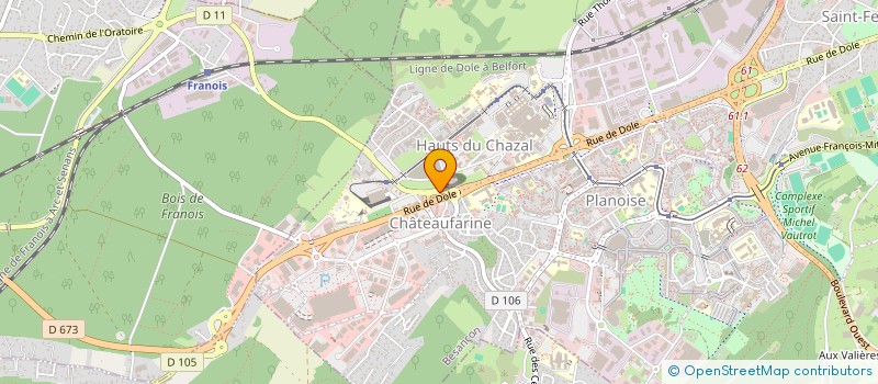 localisation de l'entreprise CRONOS à BESANCON