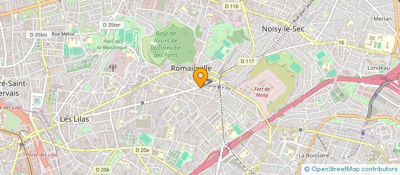 localisation de l'entreprise CROOSTI PIZZA à ROMAINVILLE
