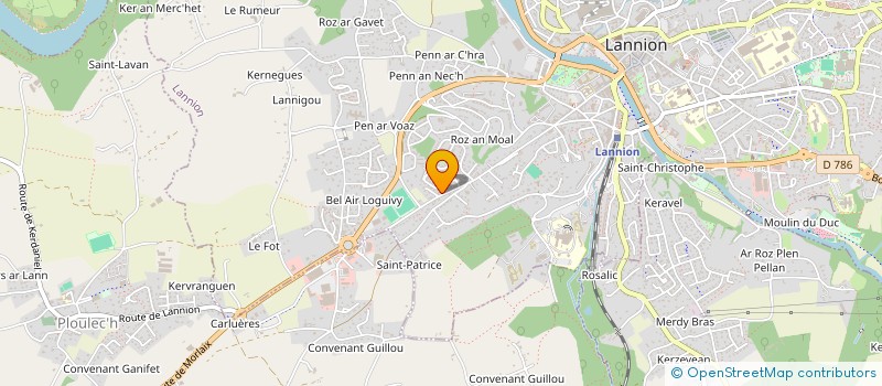 localisation de l'entreprise CROP CIRCUS  LANNION