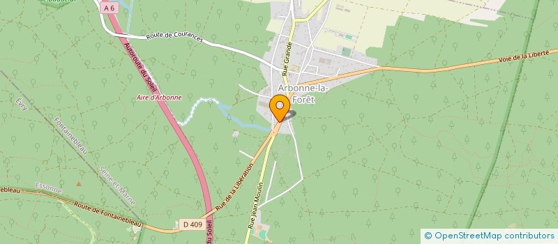 localisation de l'entreprise CROQ'FORET  ARBONNE-LA-FORET