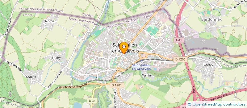 localisation de l'entreprise CROQ'FREISCH à SAINT-JULIEN-EN-GENEVOIS