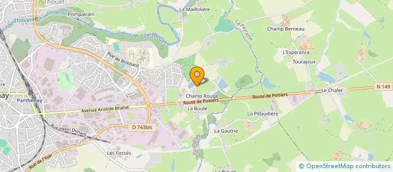 localisation de l'entreprise CROQ'FRUITS EARL TEXIER à PARTHENAY