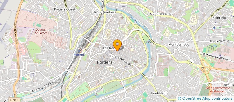 localisation de l'entreprise CROQ'LIVRES à POITIERS