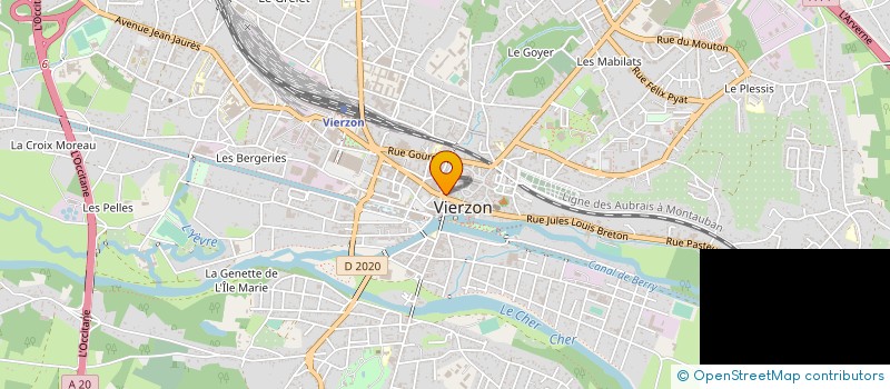 localisation de l'entreprise CROQ'MOD  VIERZON