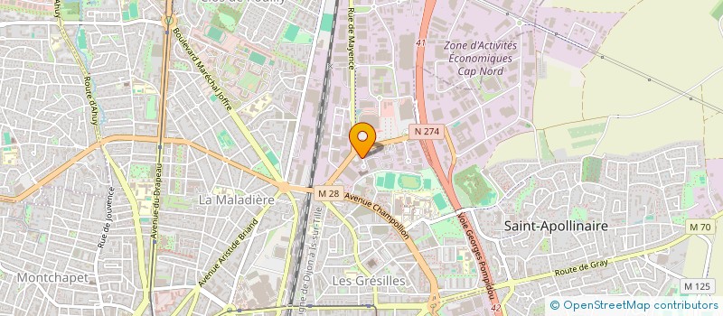 localisation de l'entreprise CROQ-PAPIER  DIJON