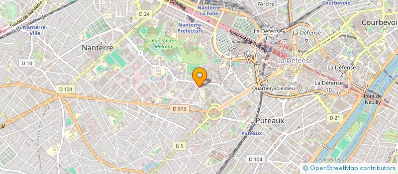 localisation de l'entreprise CROQLAB  NANTERRE