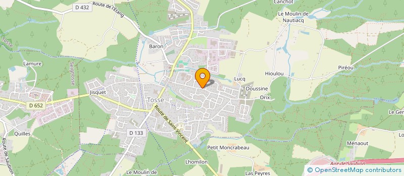 localisation de l'entreprise CROQUE EXPRESS AQUITAINE à TOSSE