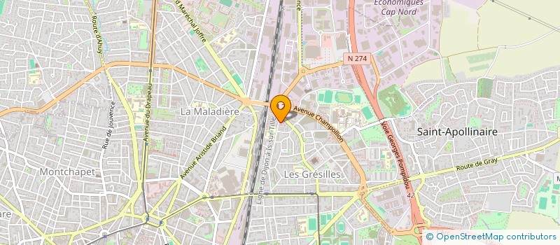 localisation de l'entreprise CROQUE-PIZZA à DIJON