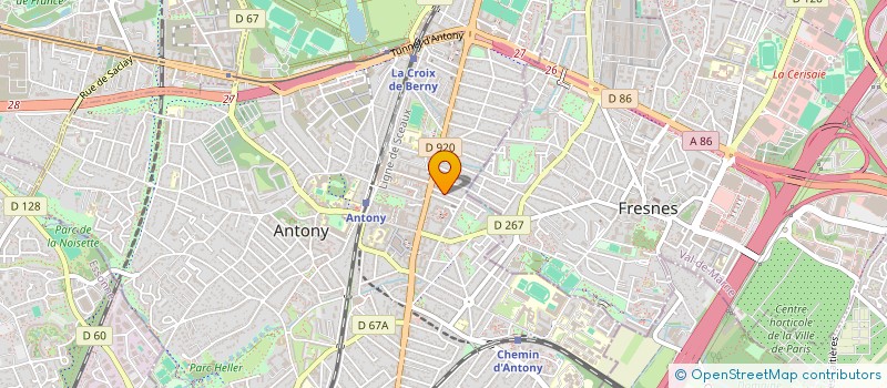 localisation de l'entreprise CROQUE-SOLEIL à ANTONY