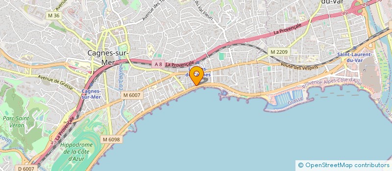 localisation de l'entreprise CROS  BLANC  CAGNES-SUR-MER