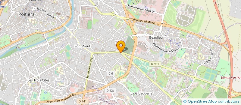 localisation de l'entreprise CROS COMITE REGION OLYMP  POITIERS