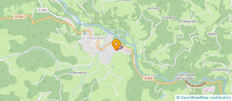 localisation de l'entreprise CROS PERE ET FILS à DESAIGNES