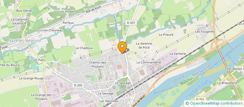 localisation de l'entreprise CROSNIER PRODUCTION  NAZELLES-NEGRON