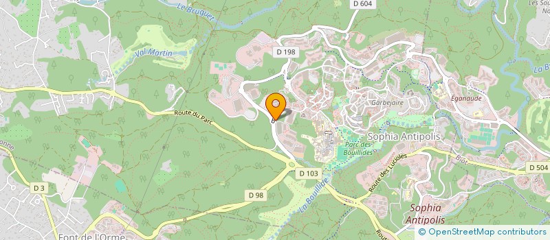 localisation de l'entreprise CROSS OPTIX FRANCE à VALBONNE