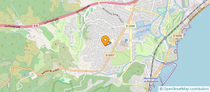 localisation de l'entreprise CROSS TRAINING FITNESS à MANDELIEU-LA-NAPOULE