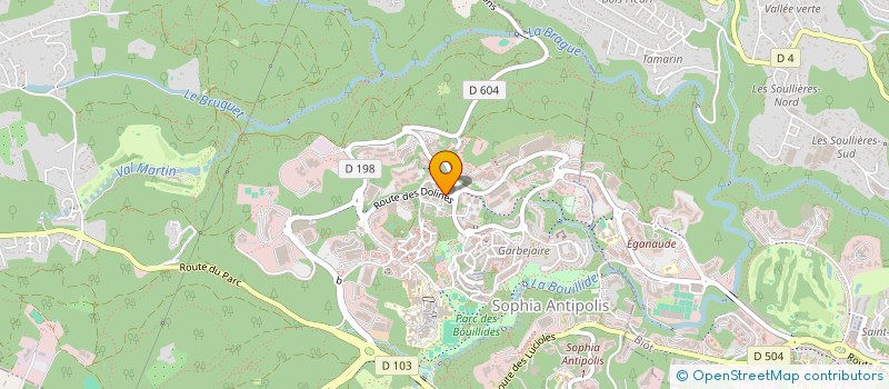 localisation de l'entreprise CROSSCALL à VALBONNE