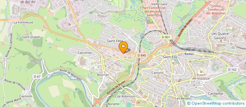 localisation de l'entreprise CROSSCALL  RODEZ