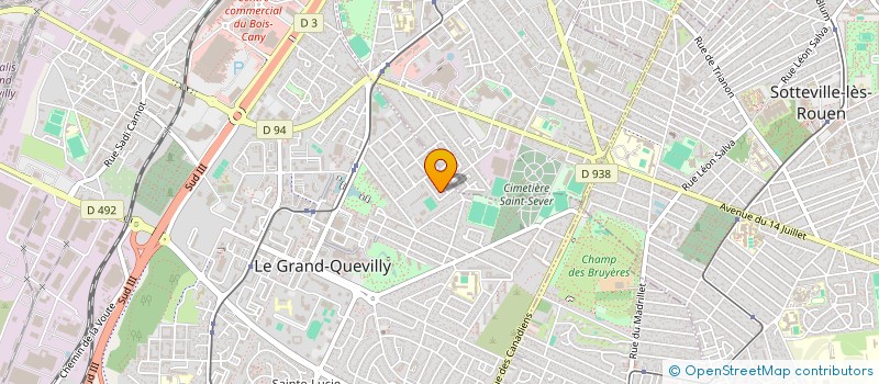 localisation de l'entreprise CROSSING DAY  LE GRAND-QUEVILLY