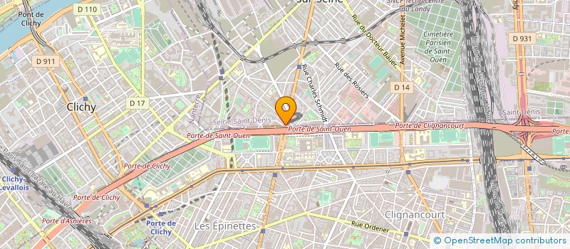 localisation de l'entreprise CROSSONNEAU ROBER à SAINT-OUEN-SUR-SEINE