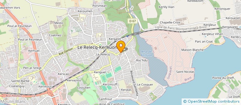 localisation de l'entreprise CROUSTI -PIZZ à LE RELECQ-KERHUON