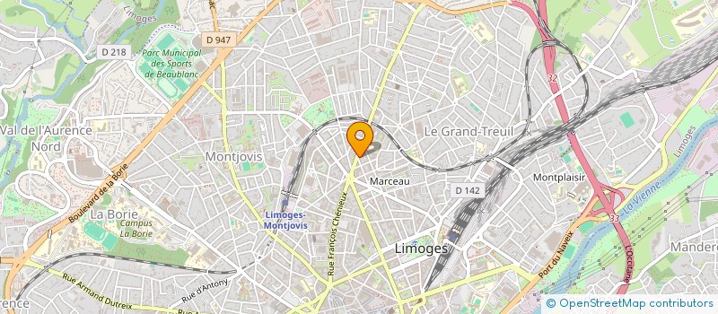 localisation de l'entreprise CROUSTY  LIMOGES