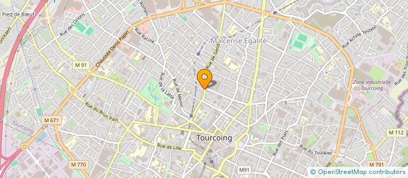 localisation de l'entreprise CROUSTY BURGER  TOURCOING