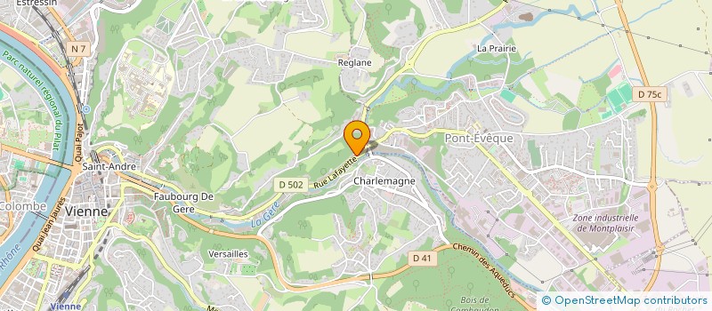 localisation de l'entreprise CROUSTY FOOD  VIENNE