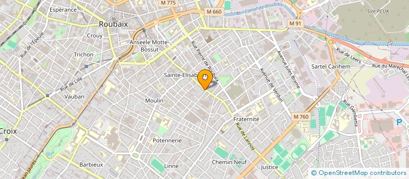 localisation de l'entreprise CROUSTY GOURMAND à ROUBAIX