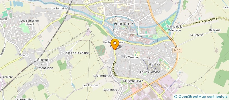 localisation de l'entreprise CROUSTY'LUBIN à VENDOME