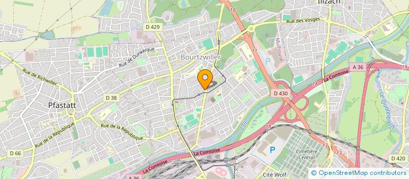 localisation de l'entreprise CROUSTY'PAIN 2  MULHOUSE