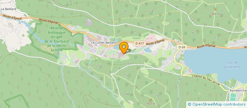localisation de l'entreprise CROUVEZIER DEVELOPPEMENT à GERARDMER
