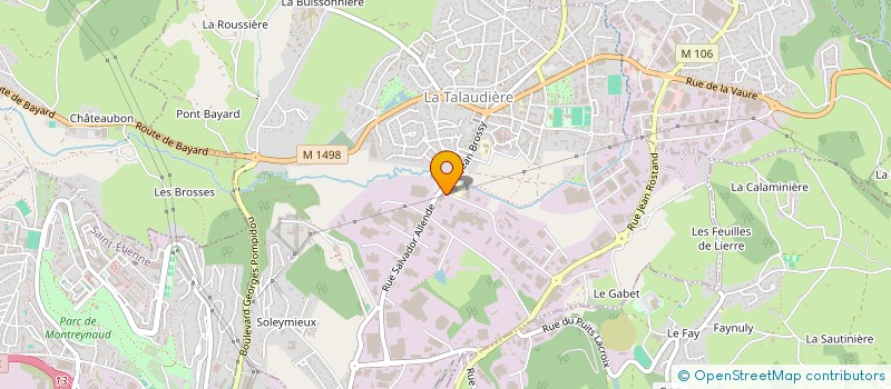 localisation de l'entreprise CROUZET-DEJOB à LA TALAUDIERE