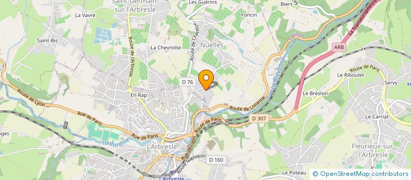 localisation de l'entreprise CROUZET FILS  SAINT-GERMAIN-NUELLES