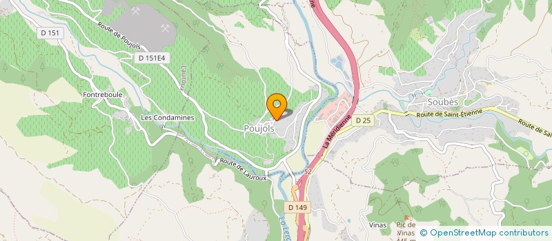 localisation de l'entreprise CROUZET FINANCE  POUJOLS