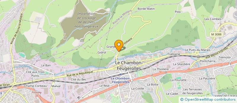 localisation de l'entreprise CROUZET NETTOYAGE à LE CHAMBON-FEUGEROLLES