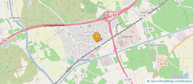 localisation de l'entreprise CROUZET VINS  GALLARGUES-LE-MONTUEUX