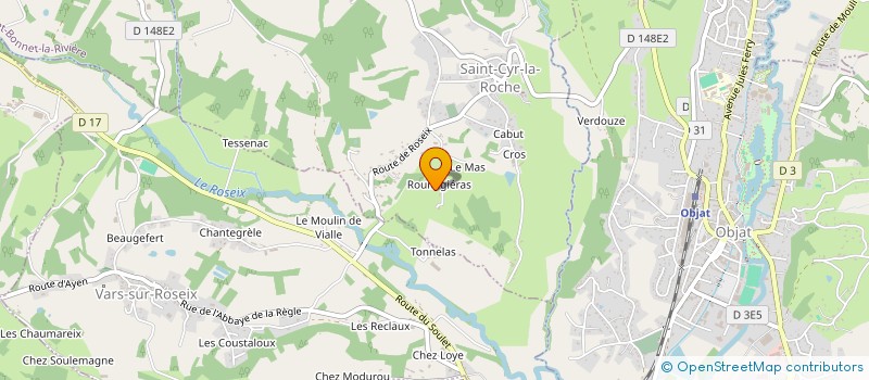 localisation de l'entreprise CROUZEVIALLE  SAINT-AULAIRE