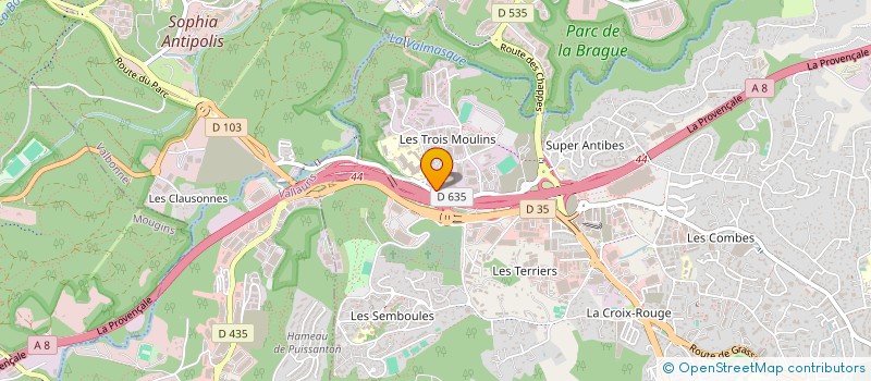 localisation de l'entreprise CROW  ANTIBES