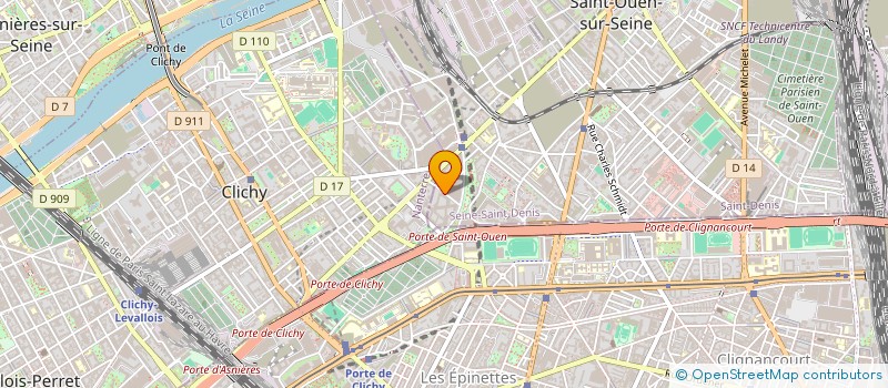 localisation de l'entreprise CROWN DEVELOPPEMENT à SAINT-OUEN-SUR-SEINE
