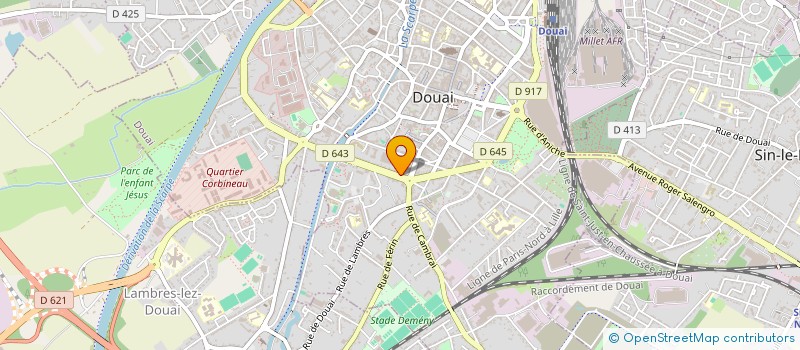 localisation de l'entreprise CROWSON à DOUAI