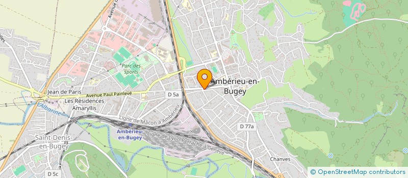 localisation de l'entreprise CROZ'AUTOS à AMBERIEU-EN-BUGEY