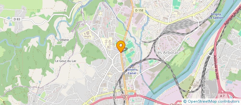 localisation de l'entreprise CROZAT ELECTRICITE à GIVORS