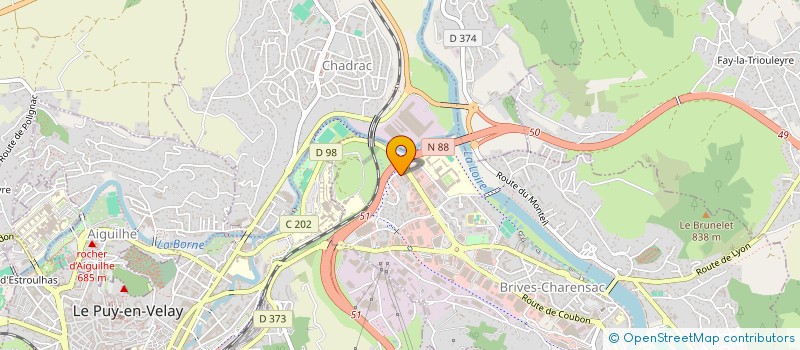 localisation de l'entreprise CROZE à BRIVES-CHARENSAC