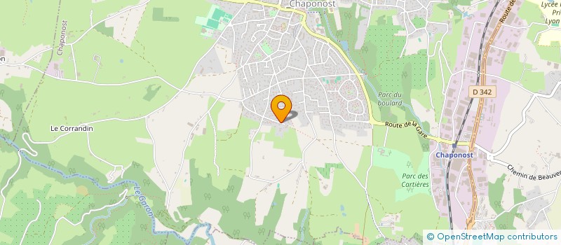 localisation de l'entreprise CROZET  CHAPONOST