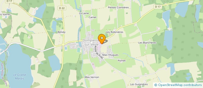 localisation de l'entreprise CROZIER COUVERTURE ZINGUERIE à DOMPIERRE-SUR-VEYLE