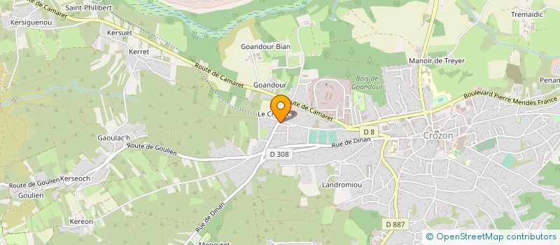 localisation de l'entreprise CROZONDIS à CROZON