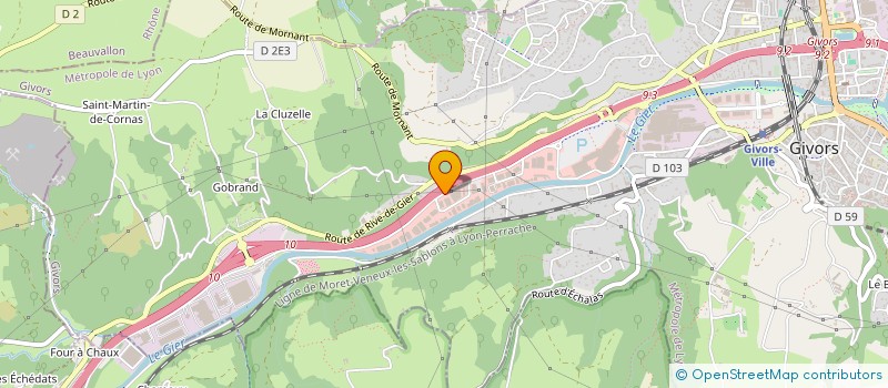 localisation de l'entreprise CRP à GIVORS